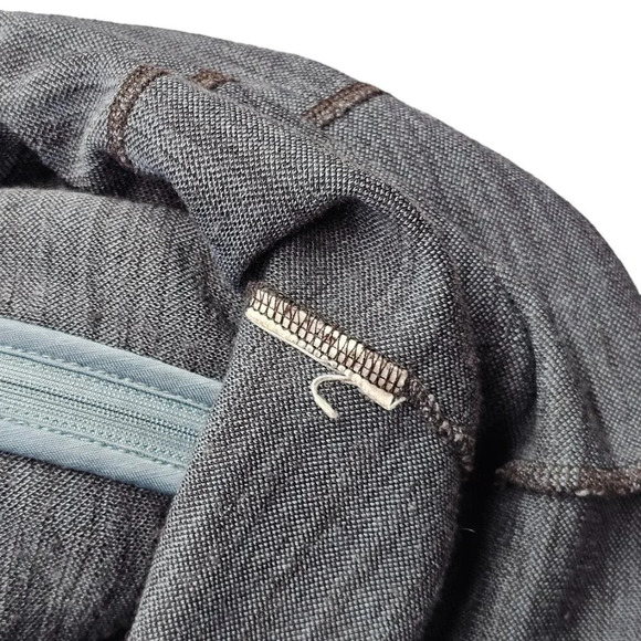 Ibex Womens Juliet Zip Up Tunic Sweater Size Small Blue Black Wool Pockets - Picture 7 of 7